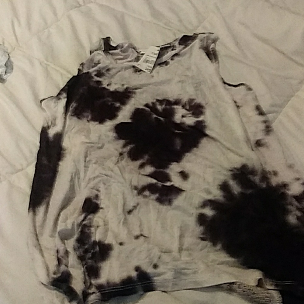 ⭐Cato Black tiedye lace back tank nwt s